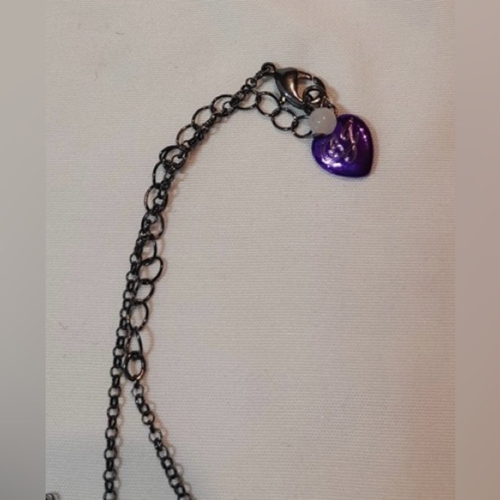 BETSEY JOHNSON Halloween RARE Purple Crystal Spider & Matching Web Necklace NWT - Picture 6 of 7